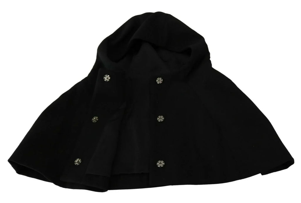 Dolce & Gabbana Black Wool Whole Head Hooded Scarf Hat - Zeiniez