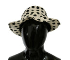 Dolce & Gabbana White 100% Cotton Polka Dot Design Trilby Hat - Zeiniez