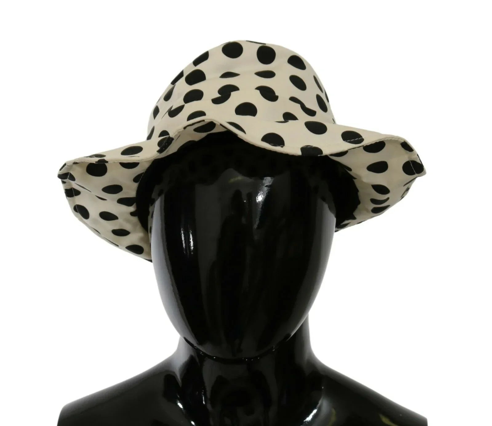Dolce & Gabbana White 100% Cotton Polka Dot Design Trilby Hat - Zeiniez