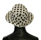 Dolce & Gabbana White 100% Cotton Polka Dot Design Trilby Hat - Zeiniez