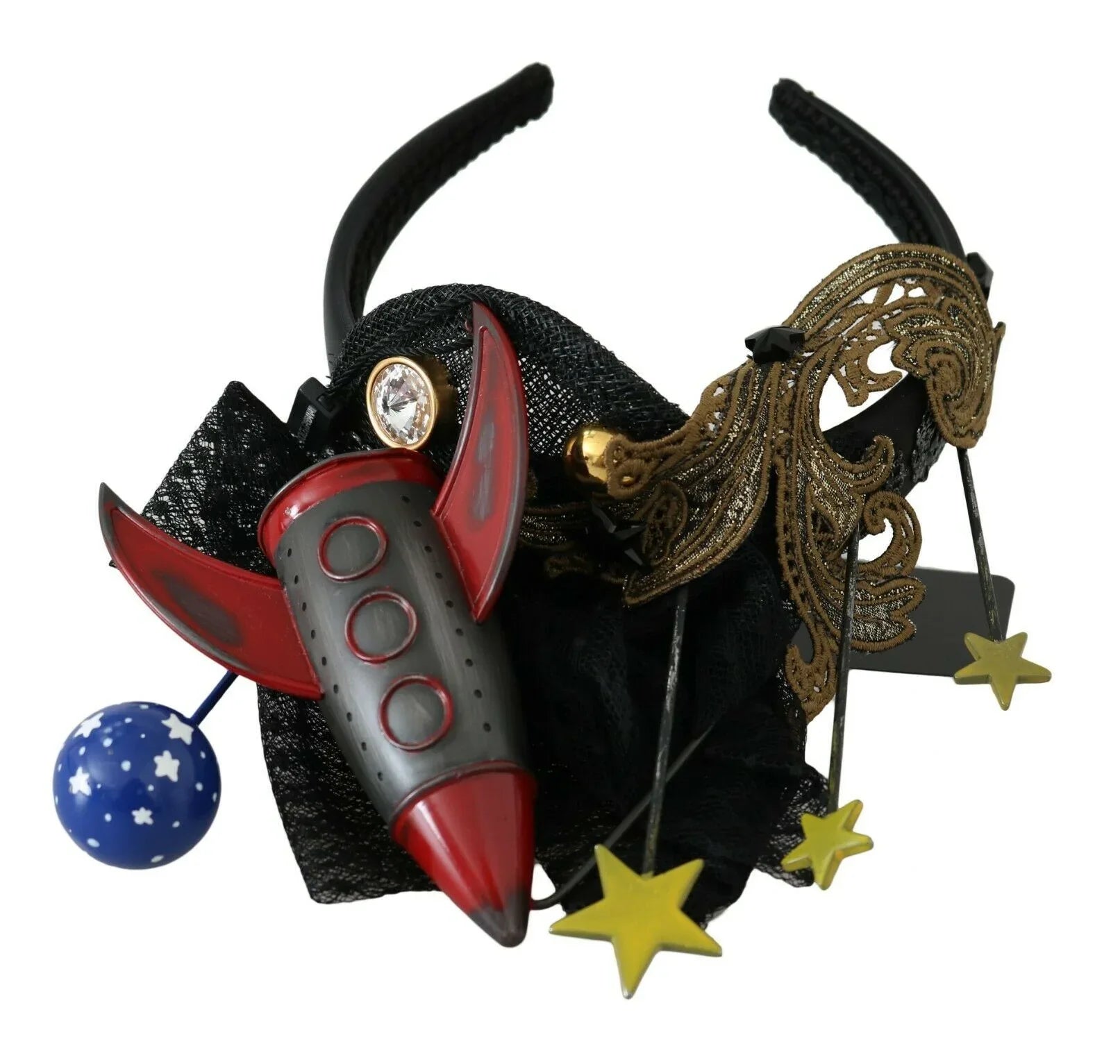 Dolce & Gabbana Rocket Crystal Stars Tiara Diadem Headband - Zeiniez