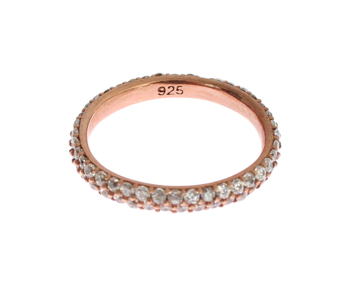 Nialaya Pink Gold 925 Silver Clear CZ Ring - Zeiniez