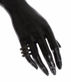 Nialaya Black CZ Rhodium 925 Silver Ring - Zeiniez