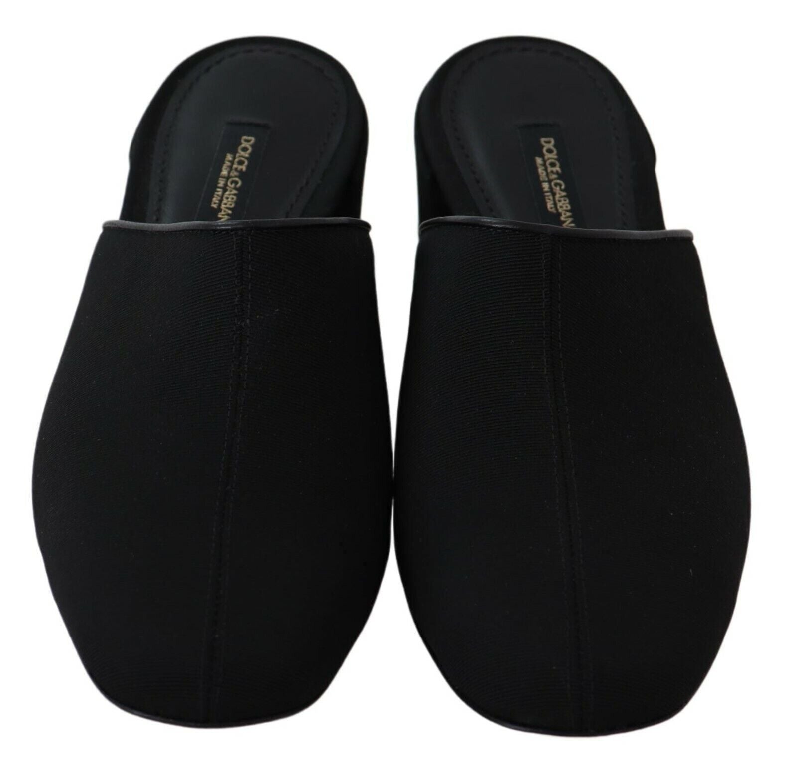 Dolce & Gabbana Black Grosgrain Slides Sandals Women Shoes - Zeiniez