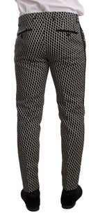 Dolce & Gabbana Black White Check 3 Piece Set MARTINI Suit - Zeiniez