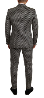 Dolce & Gabbana Dark Gray Check 3 Piece Set MARTINI Suit