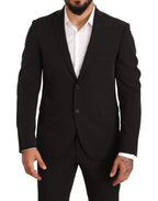 Domenico Tagliente Black Polyester Slim 2 Piece Set TAGLIENTE Suit - Zeiniez