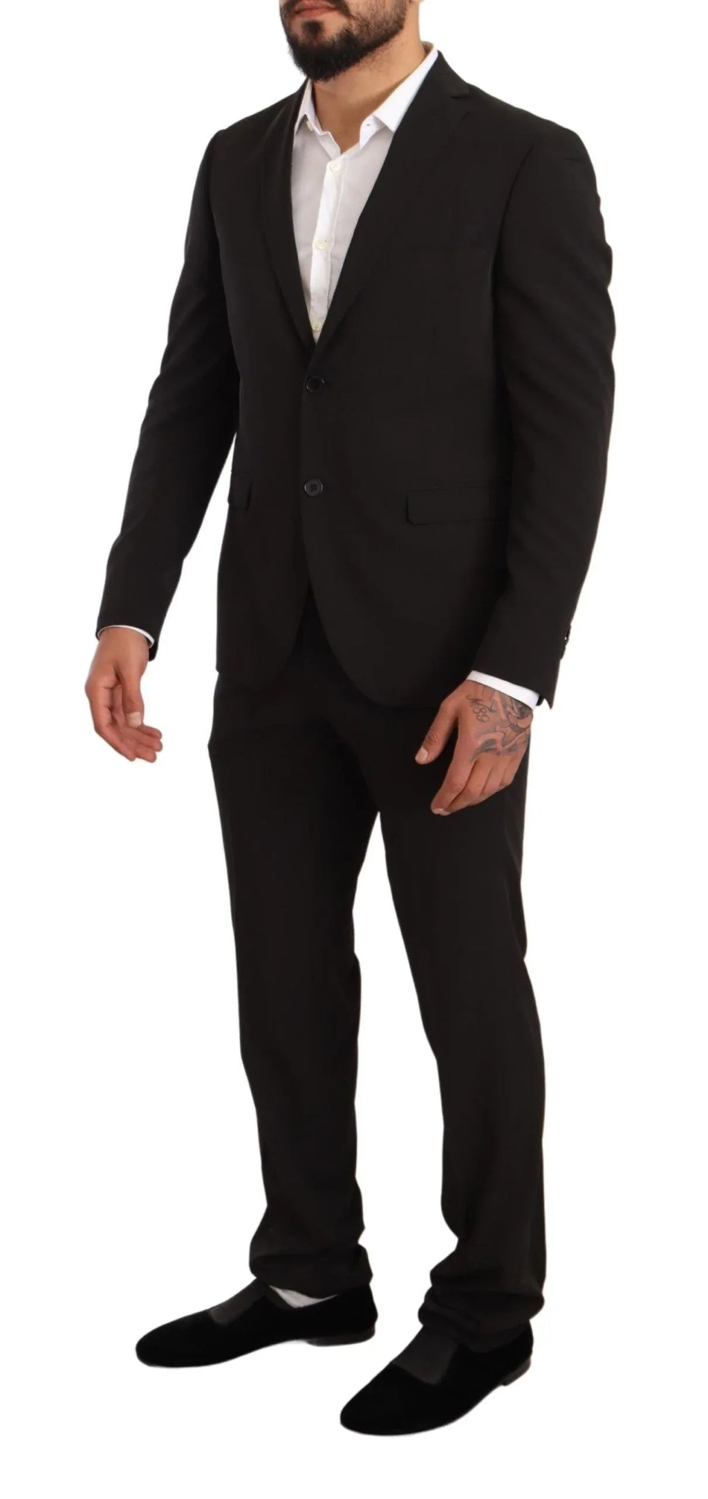 Domenico Tagliente Black Polyester Slim 2 Piece Set TAGLIENTE Suit - Zeiniez