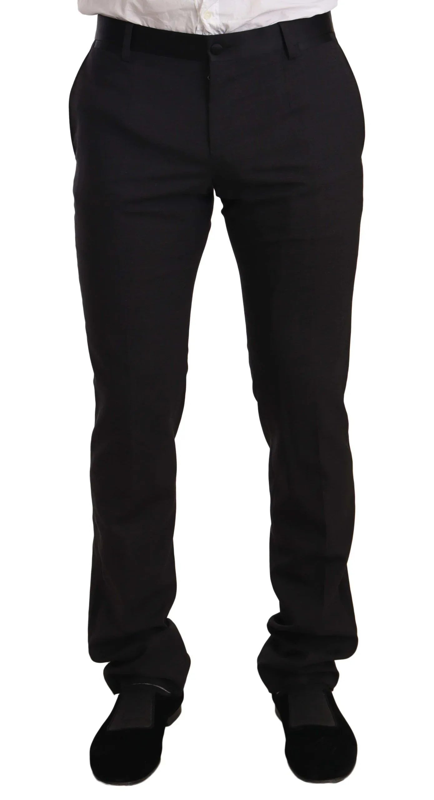 Dolce & Gabbana Blue Velvet Cotton Slim Fit Smoking Suit - Zeiniez