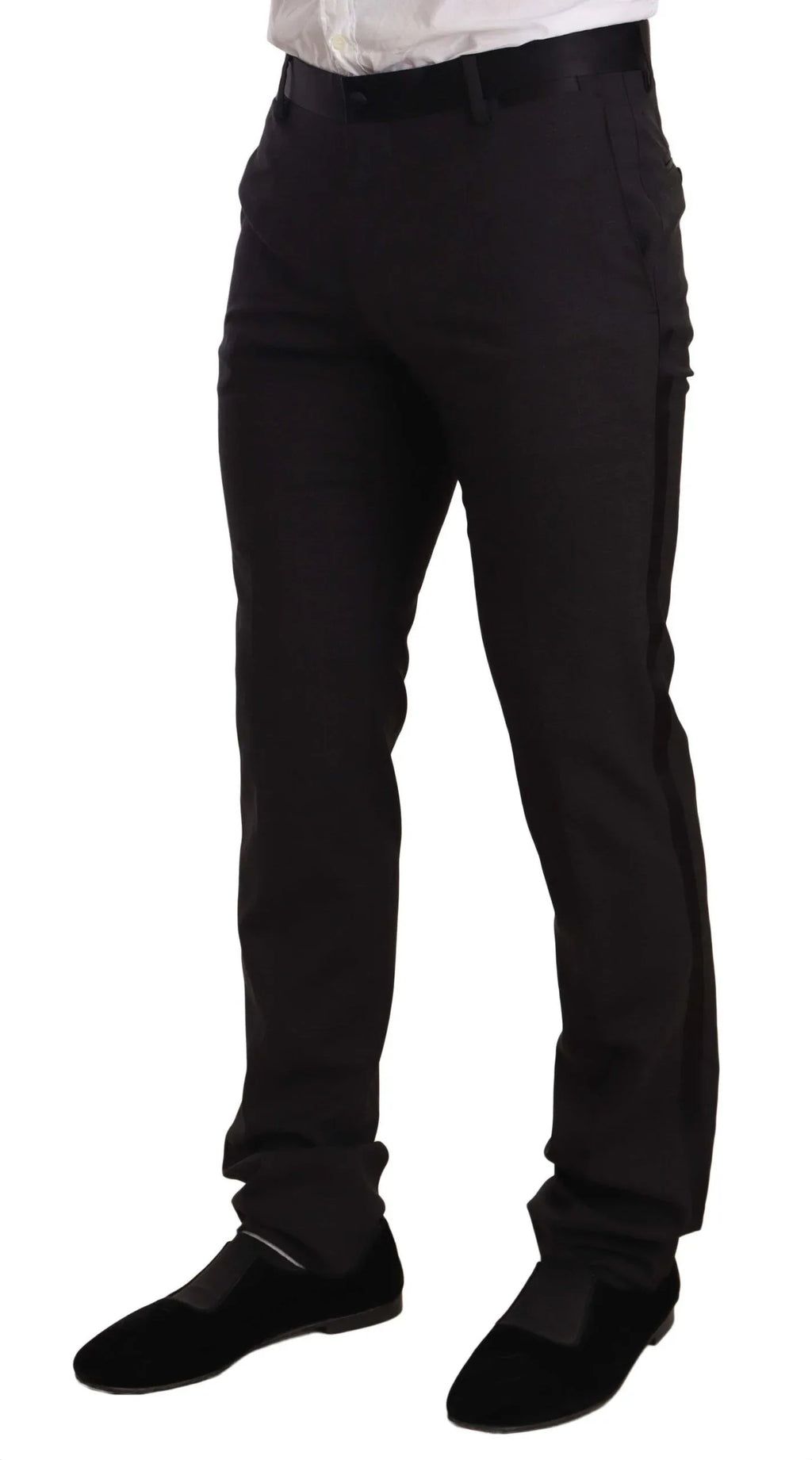 Dolce & Gabbana Blue Velvet Cotton Slim Fit Smoking Suit - Zeiniez