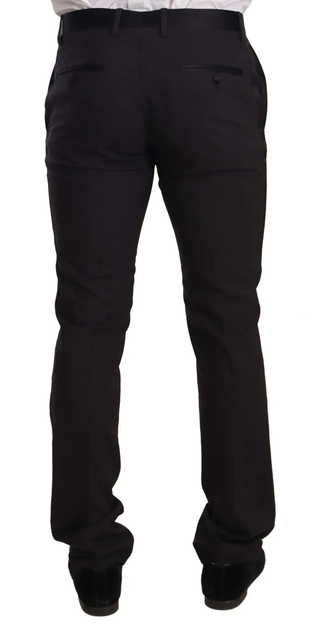 Dolce & Gabbana Blue Velvet Cotton Slim Fit Smoking Suit - Zeiniez