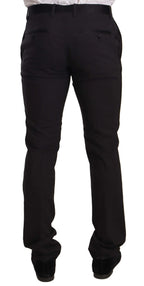 Dolce & Gabbana Blue Velvet Cotton Slim Fit Smoking Suit - Zeiniez