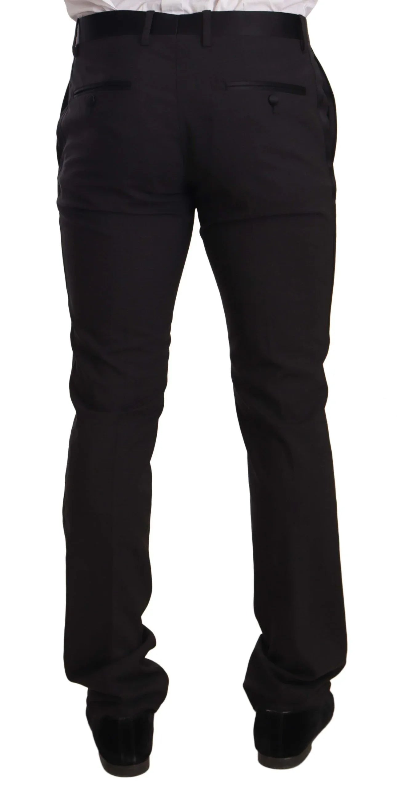 Dolce & Gabbana Blue Velvet Cotton Slim Fit Smoking Suit - Zeiniez