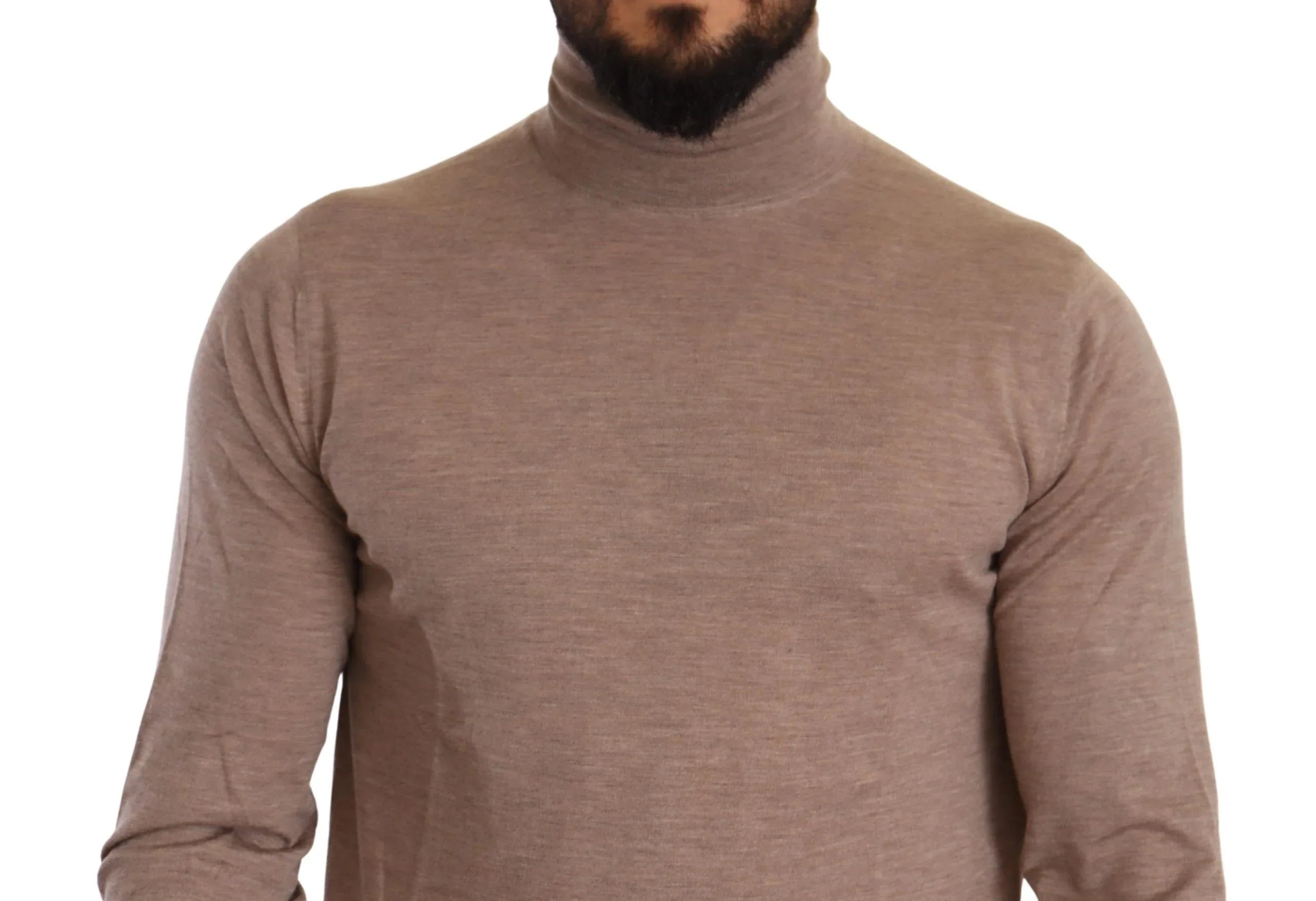 Dolce & Gabbana Brown Cashmere Turtleneck Pullover Sweater - Zeiniez
