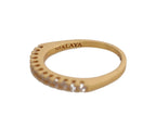 Nialaya Gold Authentic Womens Clear CZ Gold 925 Silver Ring - Zeiniez