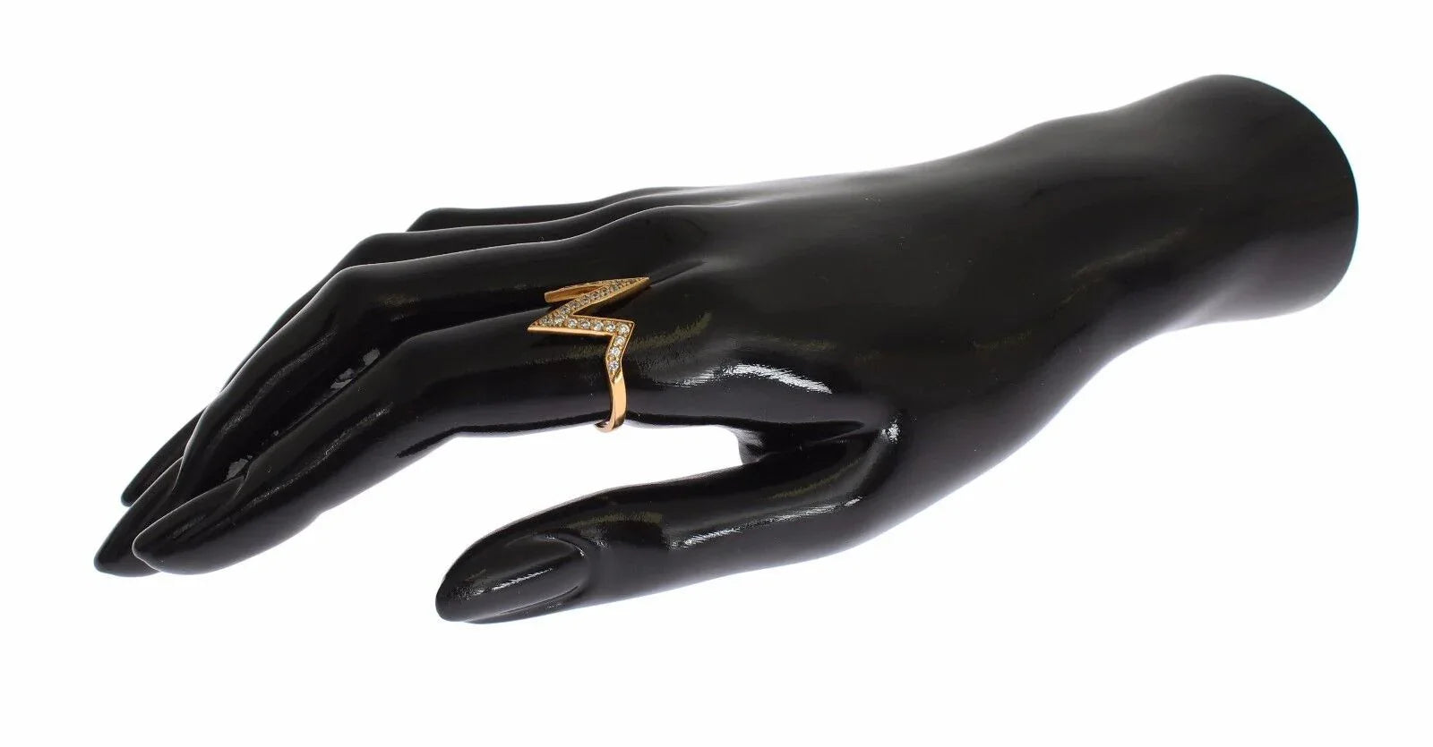 Nialaya Gold 925 Silver Womens Clear CZ 18K Ring - Zeiniez