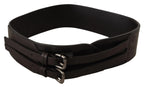 Costume National Dark Brown Leather Double Buckle Belt - Zeiniez