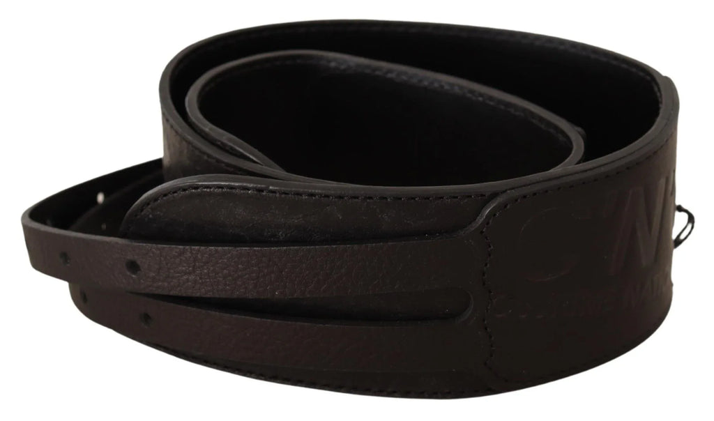 Costume National Dark Brown Leather Double Buckle Belt - Zeiniez