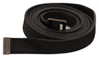 Costume National Black Leather Metal Buckle Waist Belt - Zeiniez