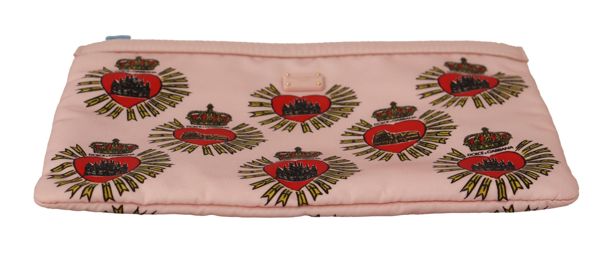 Dolce & Gabbana Clutch Pink D&G Logo Devotion Heart Toiletry Pouch Wallet - Zeiniez