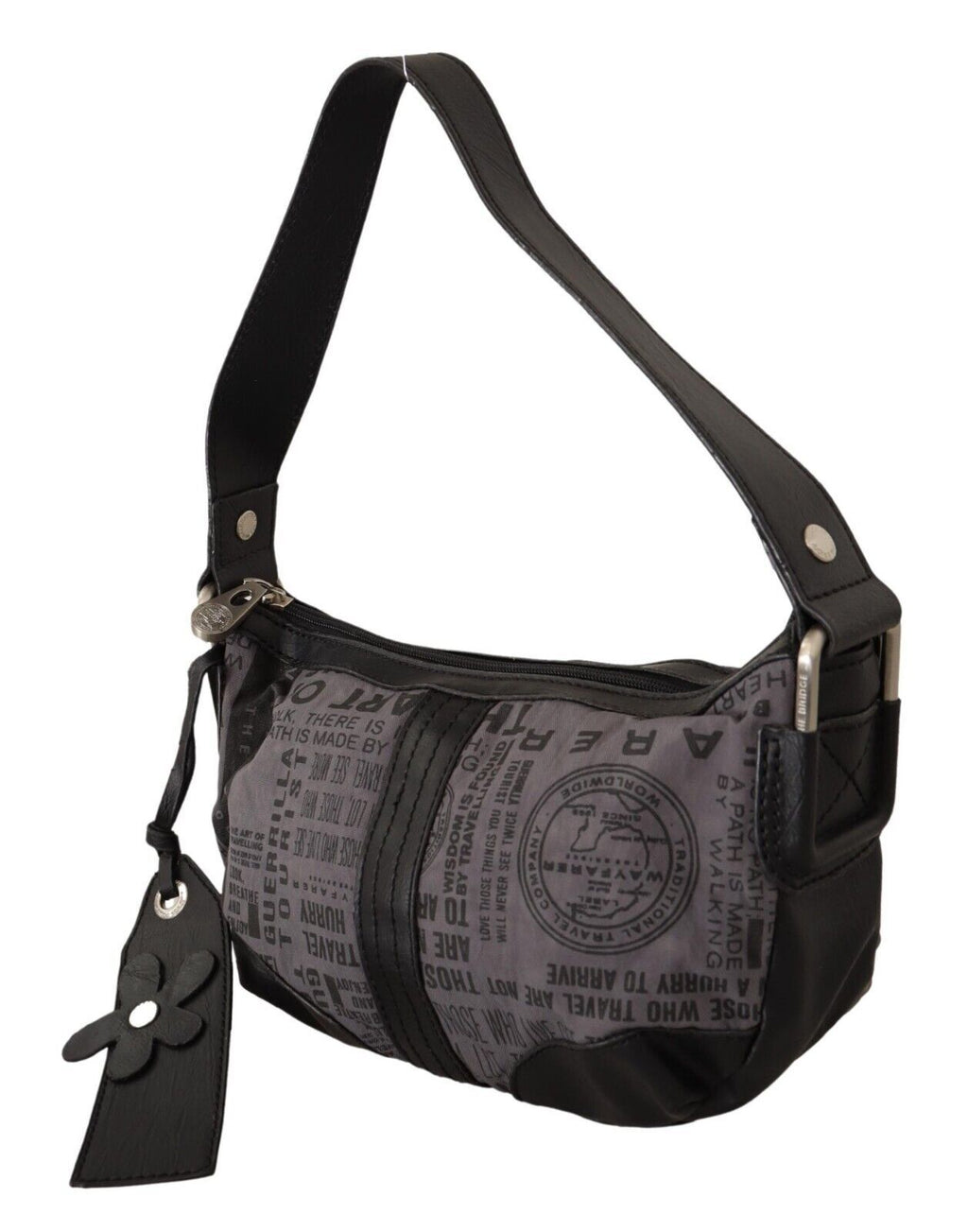 WAYFARER Gray Printed Handbag Shoulder Purse Fabric Bag - Zeiniez