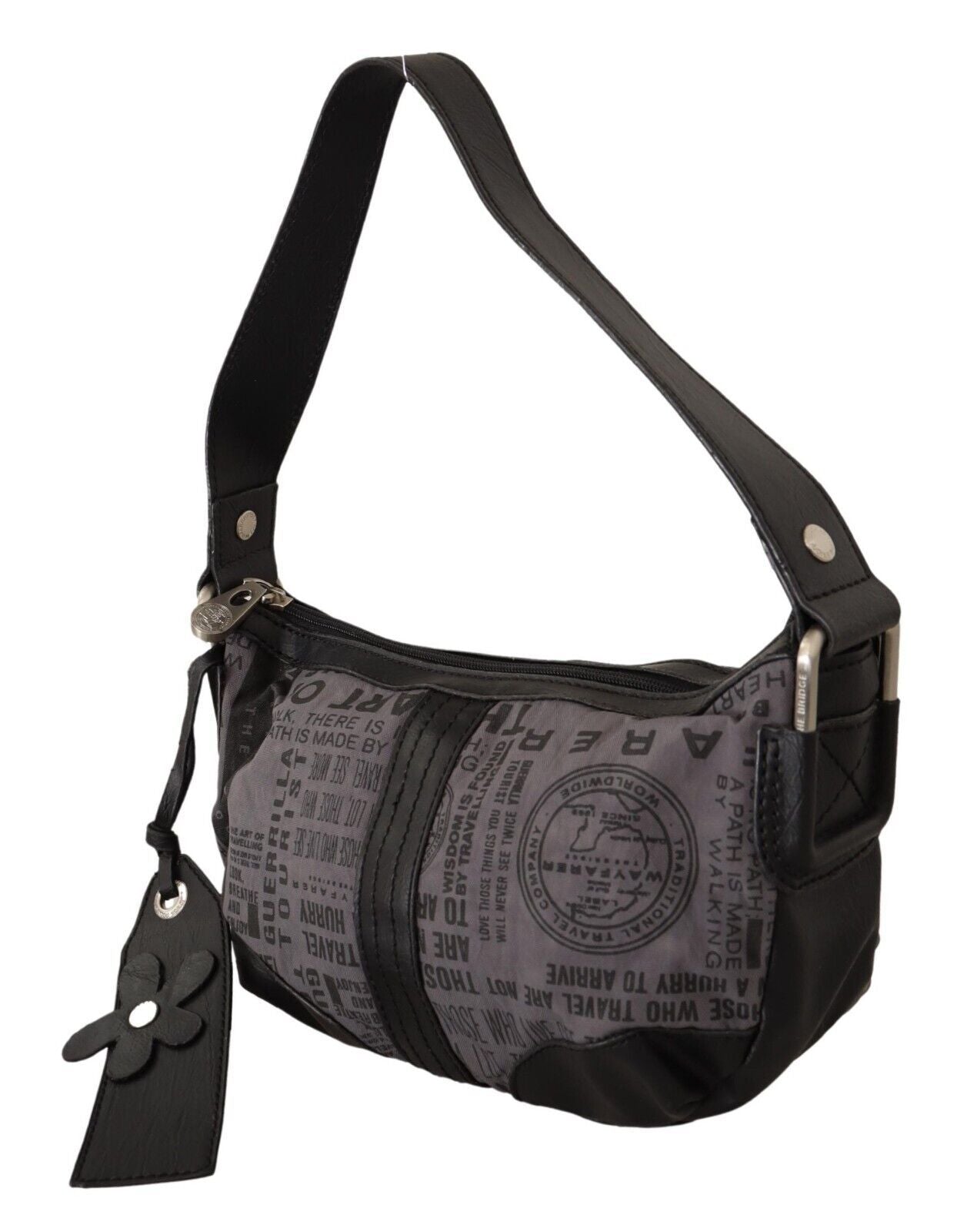 WAYFARER Gray Printed Handbag Shoulder Purse Fabric Bag - Zeiniez