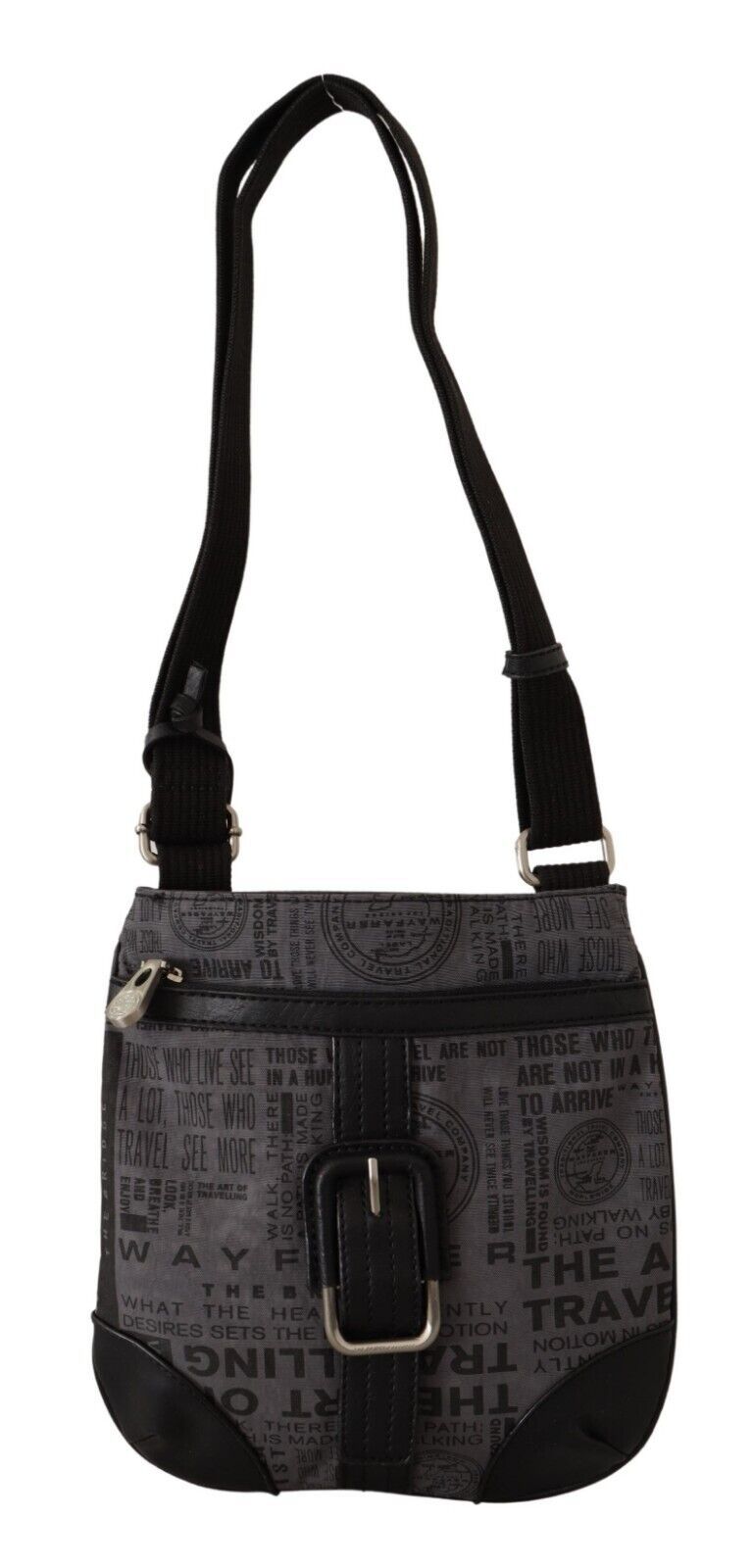 WAYFARER Gray Printed Logo Shoulder Crossbody Purse Bag - Zeiniez