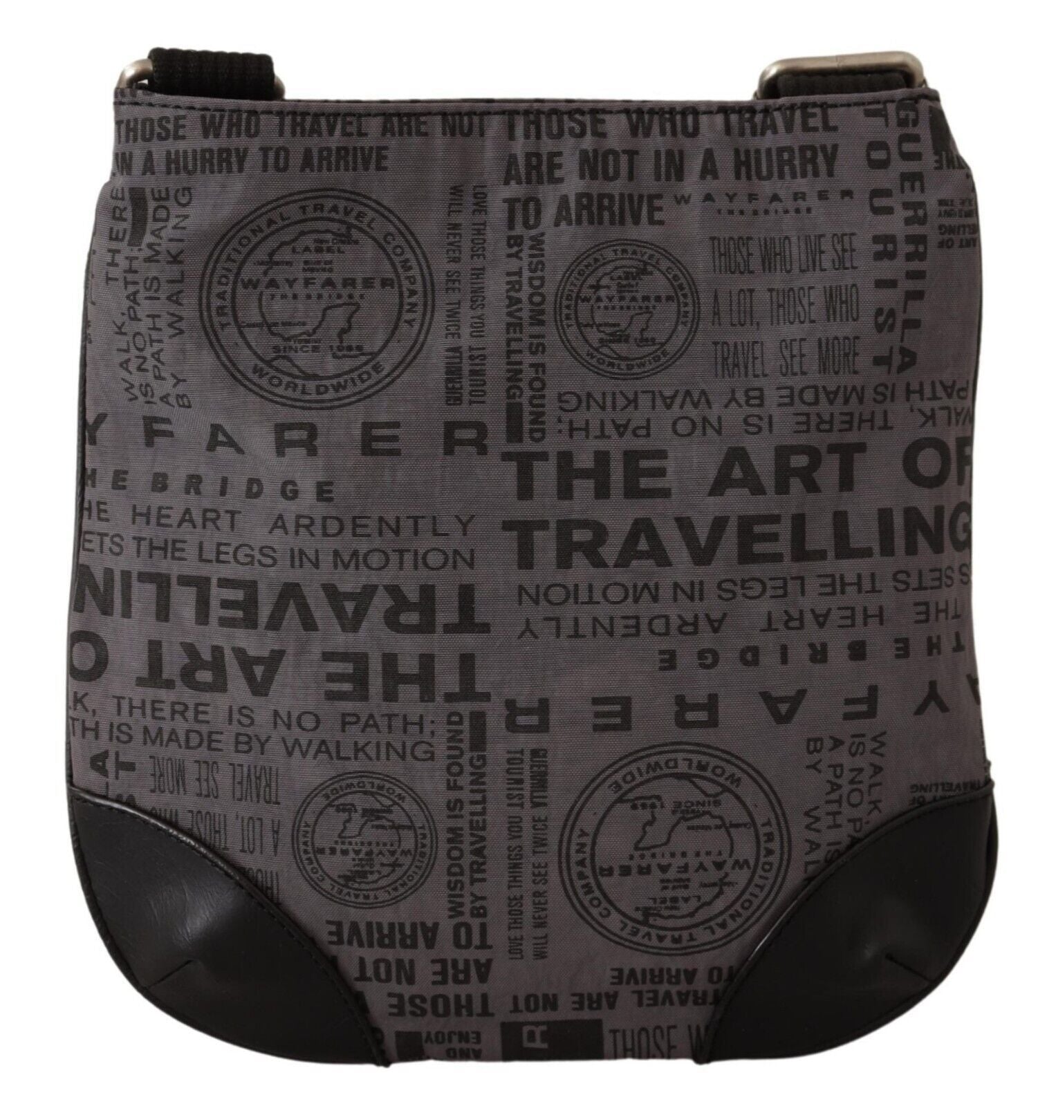 WAYFARER Gray Printed Logo Shoulder Crossbody Purse Bag - Zeiniez