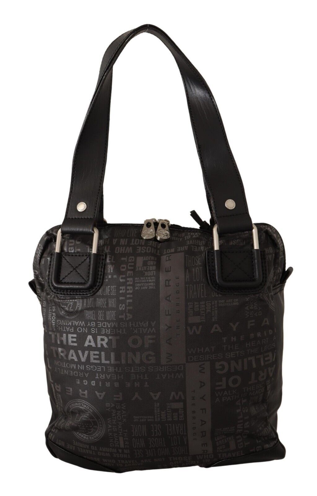 WAYFARER Black Printed Logo Shoulder Handbag Purse Bag - Zeiniez