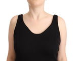 Ermanno Scervino Black Cotton Sleevelesss Tank Casual Top - Zeiniez