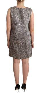 Comeforbreakfast Gray Sleeveless Shift Knee Length Dress - Zeiniez