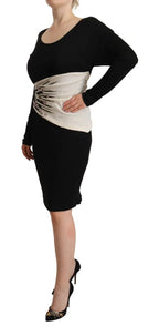 Roberto Cavalli Black Silver Sheath Knee Length Dress - Zeiniez