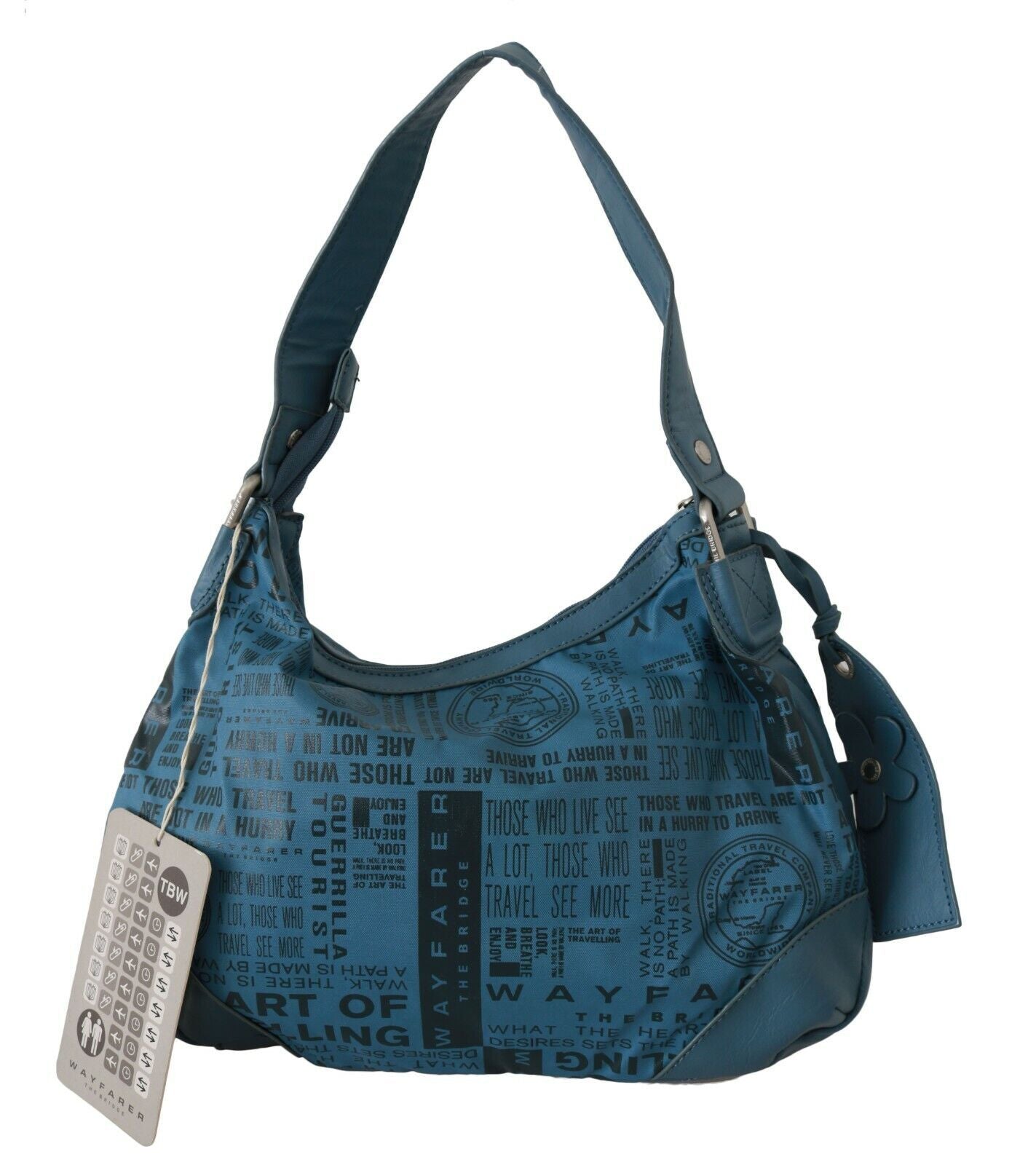 WAYFARER Shoulder Handbag Printed Purse Women Blue - Zeiniez