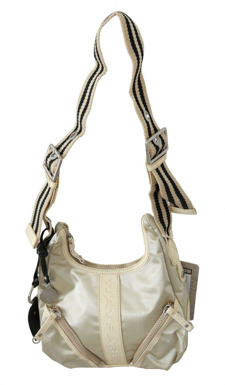 WAYFARER White Shoulder Crossbody Sling Fabric Purse - Zeiniez