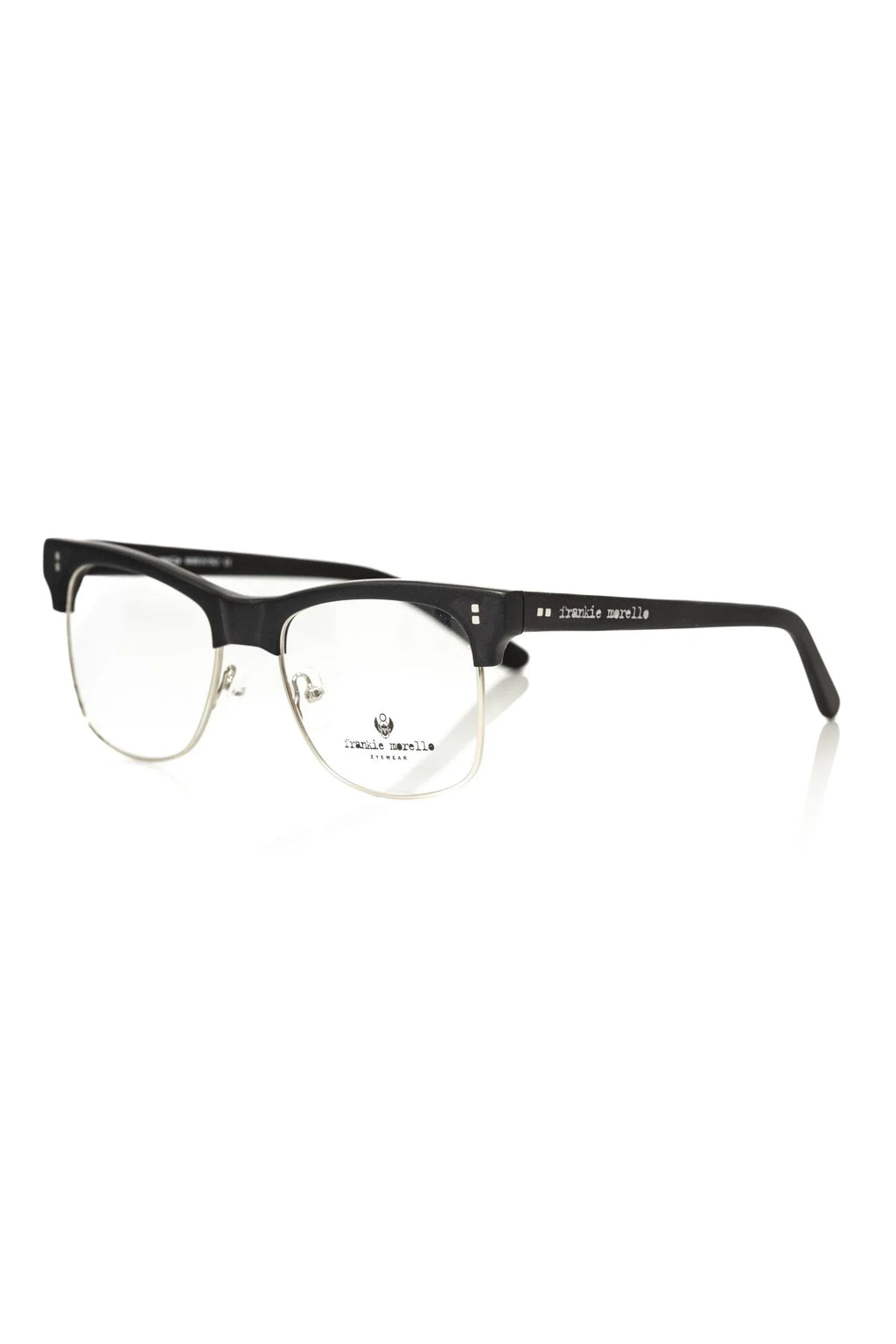 Frankie Morello Black Metallic Men's Eyeglass Frame - Zeiniez