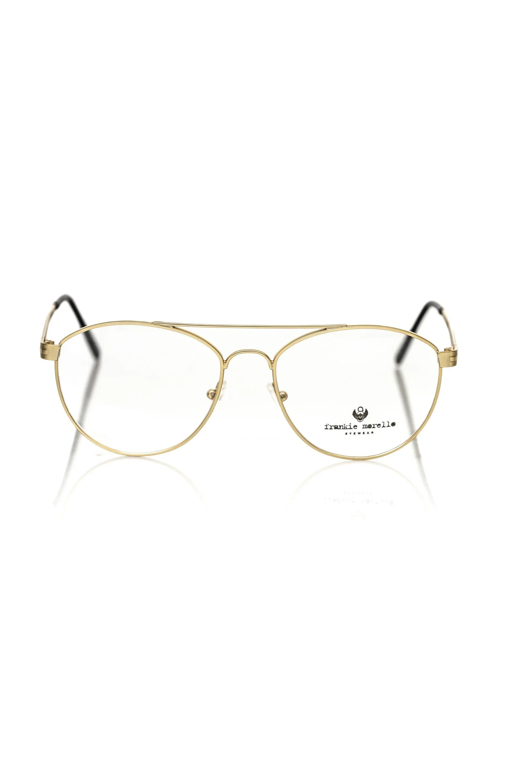 Frankie Morello Gold Metallic Men's Frame Aviator Eyeglasses - Zeiniez