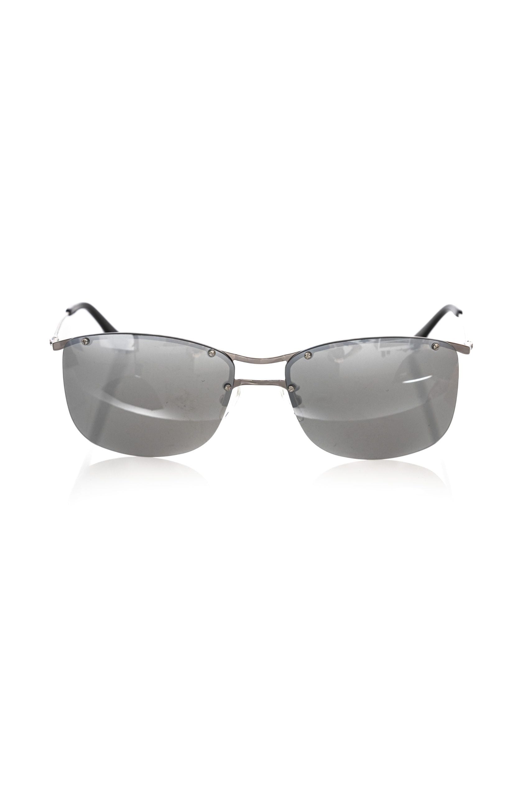 Frankie Morello Silver Metallic Fibre Men Sunglass - Zeiniez