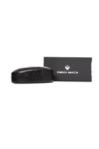 Frankie Morello Silver Metallic Fibre Men Sunglass
