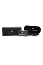 Frankie Morello Silver Metallic Fibre Men Sunglass