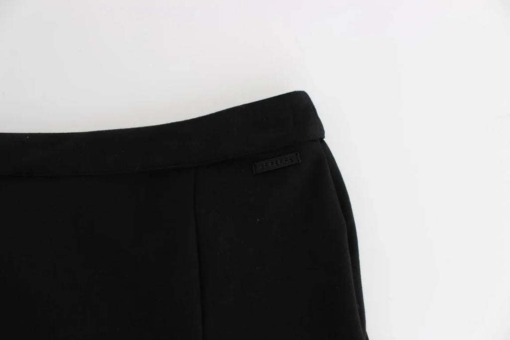 GF Ferre Black Straight Pencil Skirt - Zeiniez