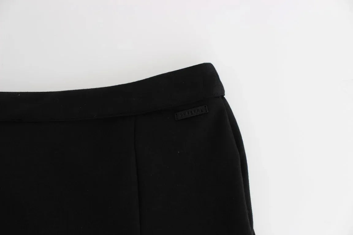 GF Ferre Black Straight Pencil Skirt - Zeiniez
