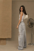 Don The Fuller Gray Cotton Jeans & Pant - Zeiniez