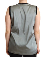 Dolce & Gabbana Silver Round Neck Sleeveless Casual Tank Top - Zeiniez