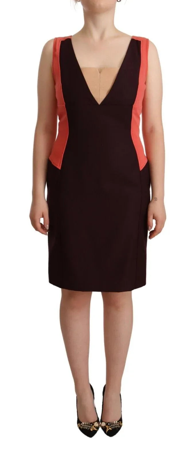 CO|TE Multicolor Polyester Sleeveless Sheath Knee Length Dress - Zeiniez