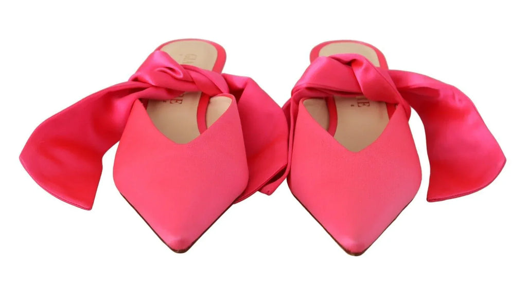 GIA COUTURE Pink Leather Lace Up Kitten Heels Pumps Shoes - Zeiniez