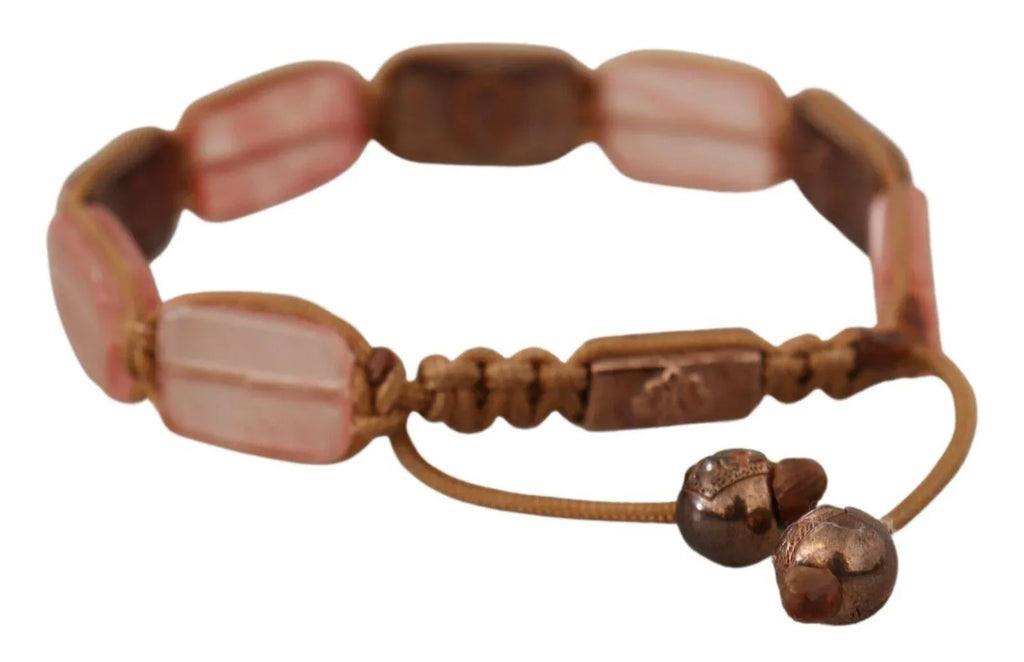 Nialaya Multicolor Crystals Logo Embellished Adjustable Bracelet - Zeiniez