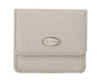 Dolce & Gabbana White Dauphine Leather Holder Pocket Wallet Condom Case - Zeiniez