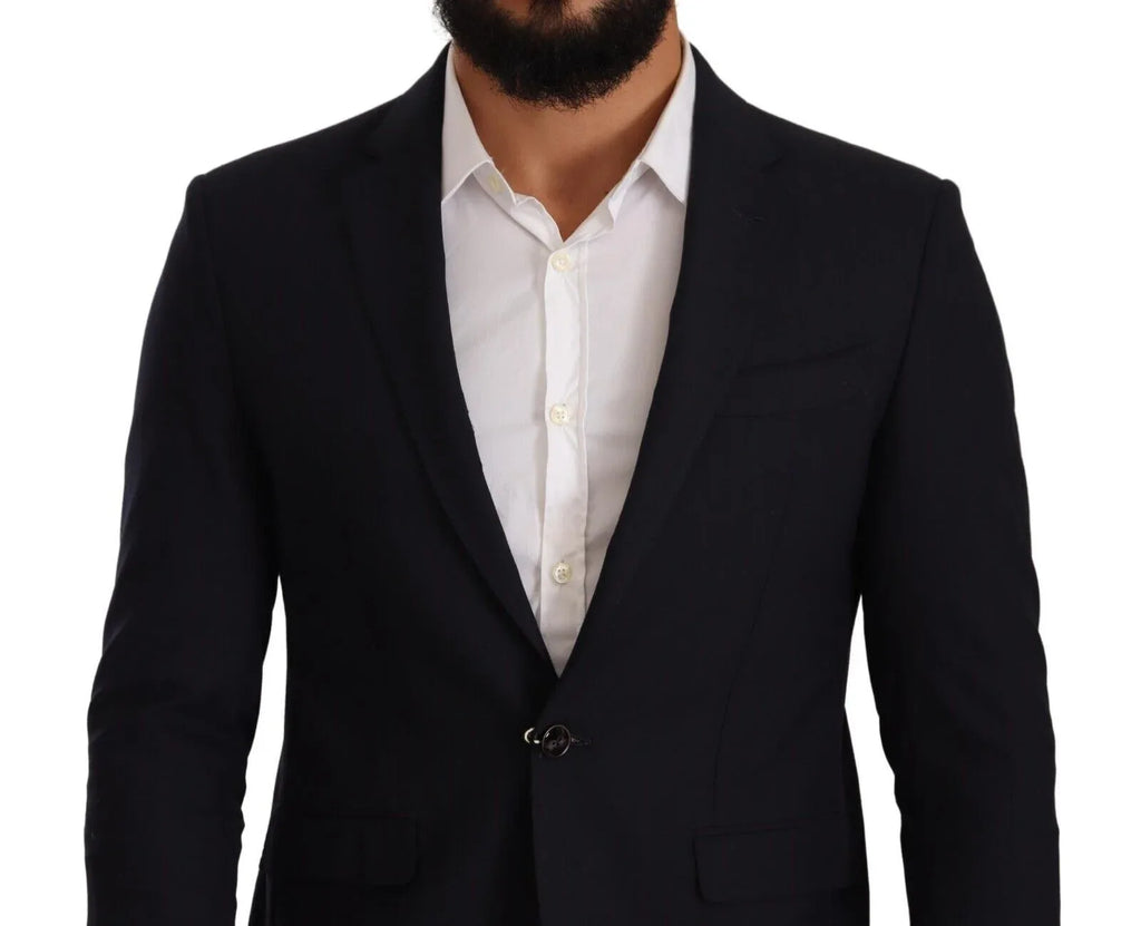 Domenico Tagliente Black Single Breasted One Button Suit Jacket - Zeiniez