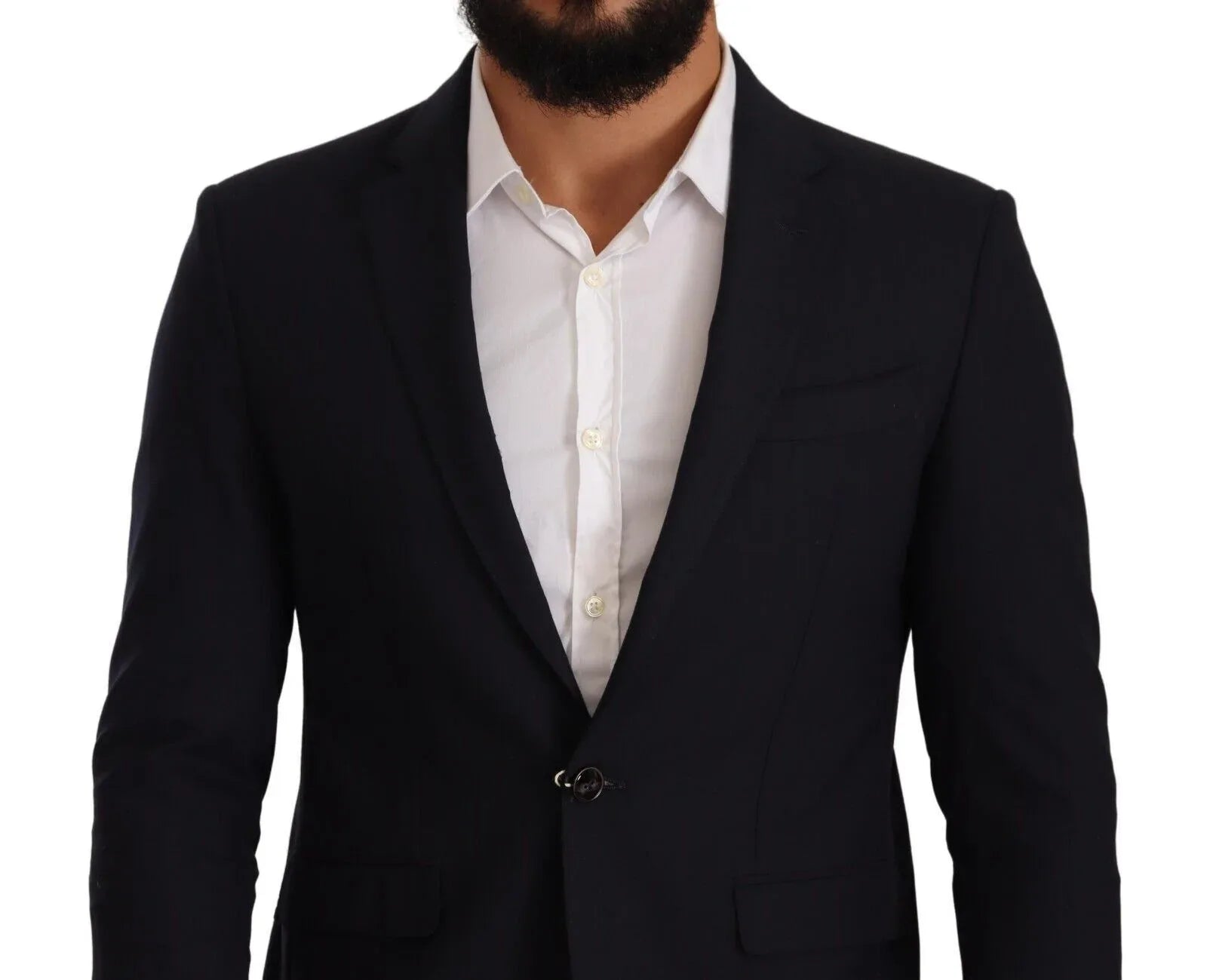 Domenico Tagliente Black Single Breasted One Button Suit Jacket - Zeiniez