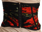 Dolce & Gabbana Black Corset Belt Stretch Waist Strap Silk Top - Zeiniez